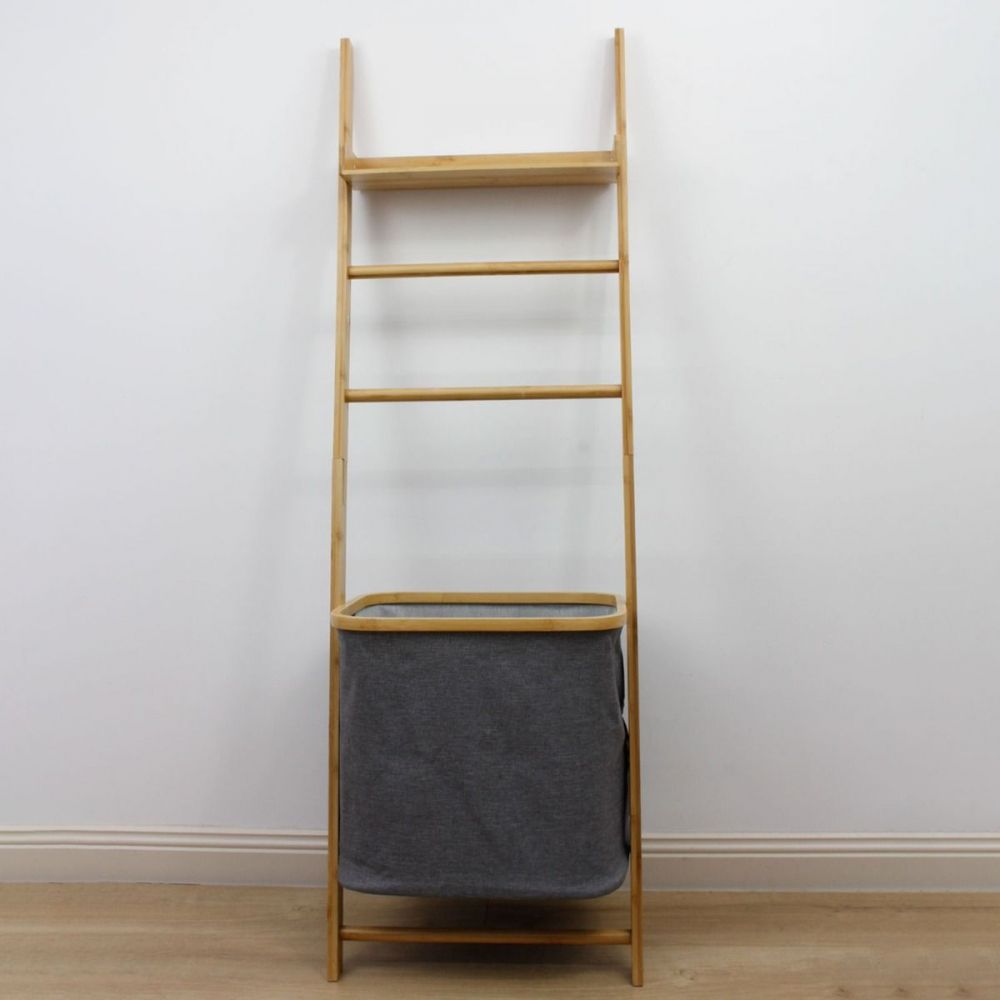 Bamboo Storage Ladder With Shelf | Storage Shelves | Home Storage & Living