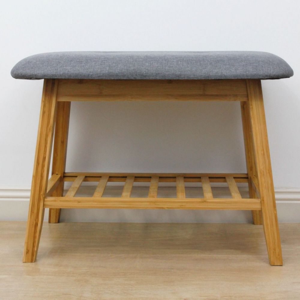 Bamboo Bench With Cushion Small| Furniture| Home Storage & Living