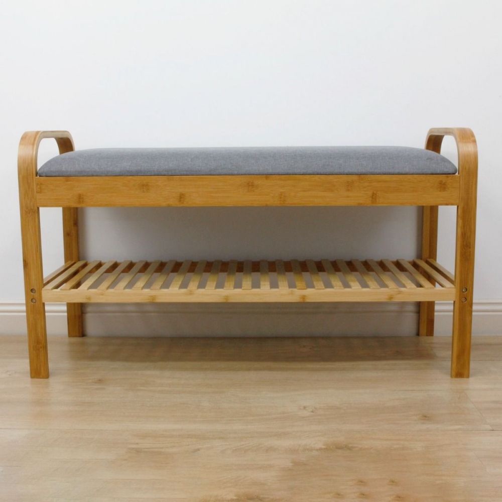 Bamboo Bench With Shoe Rack| Home Storage| Home Storage & Living