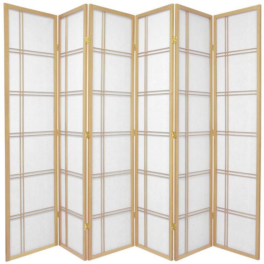 Cross Room Divider Screen Natural 6 Panel | Room Dividers & Screens | Home Storage & Living