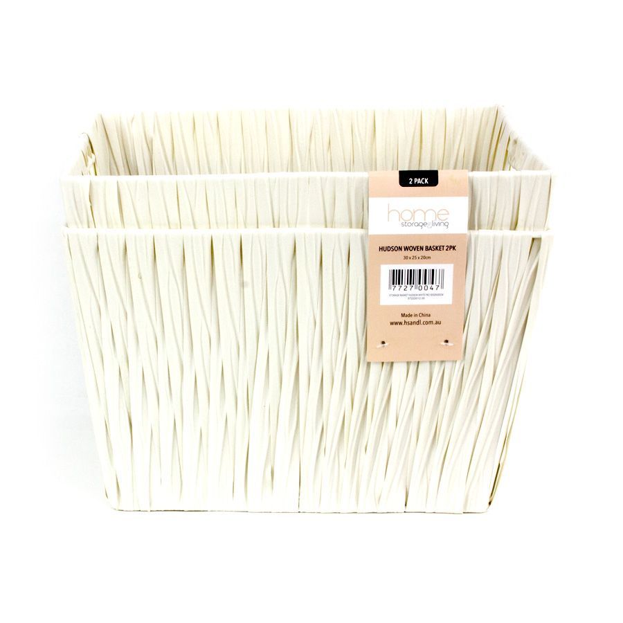 Hudson Storage Basket White - Set of 2 | Storage | Home Storage & Living