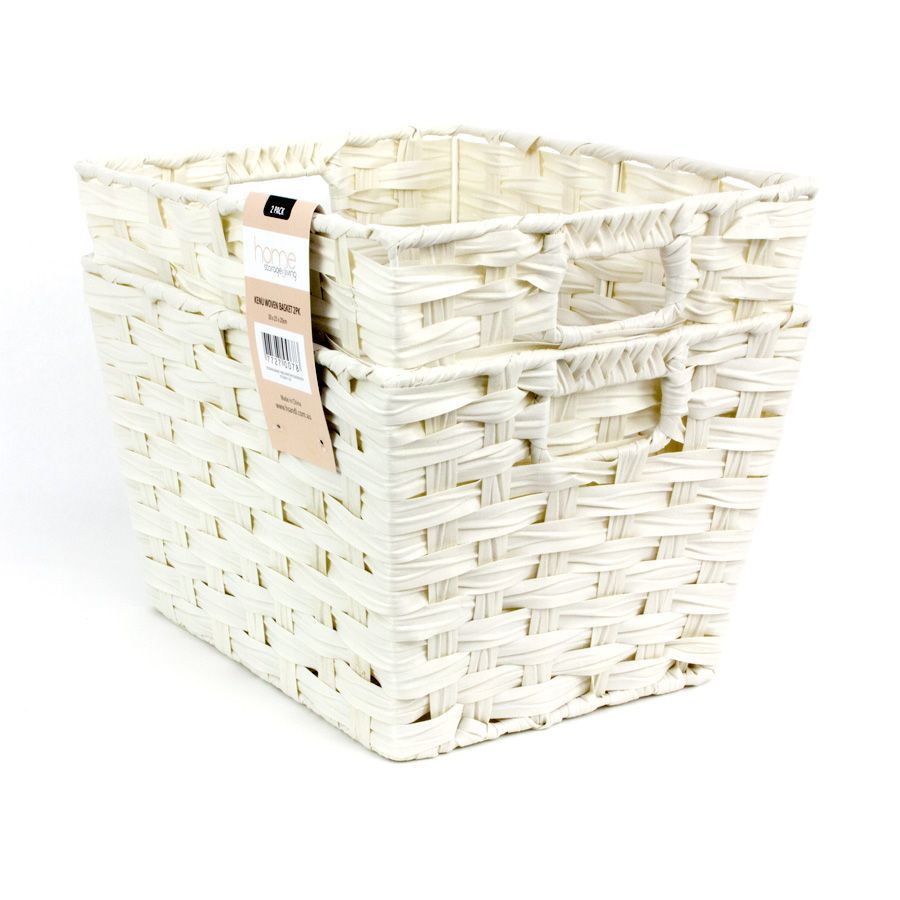Kenu Storage Basket White - Set of 2 | Storage | Home Storage & Living