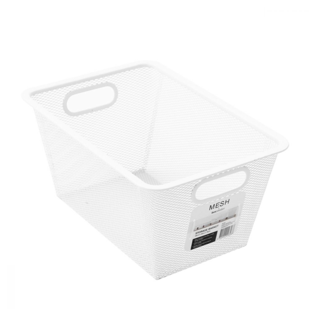 Mesh Storage Basket White 33 x 23 x 16cm | Storage Baskets | Home Storage & Living