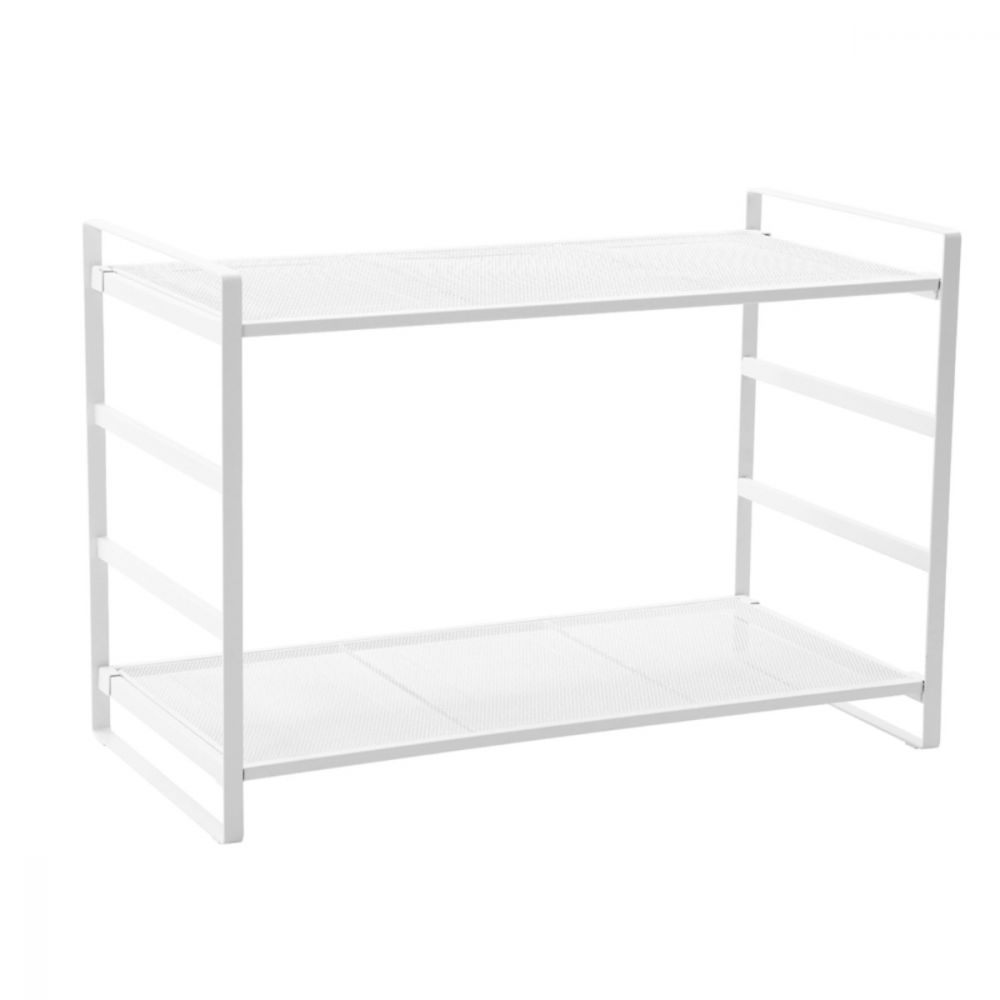 Mesh Storage Shelf 2 Tier White 73 x 37 x 51cm | Storage Baskets | Home Storage & Living