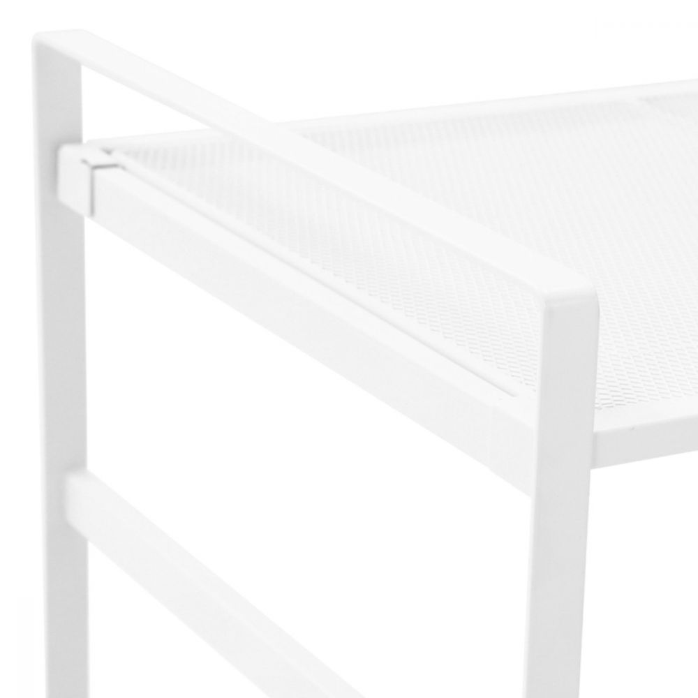 Mesh Storage Shelf 2 Tier White 73 x 37 x 51cm | Storage Baskets | Home Storage & Living