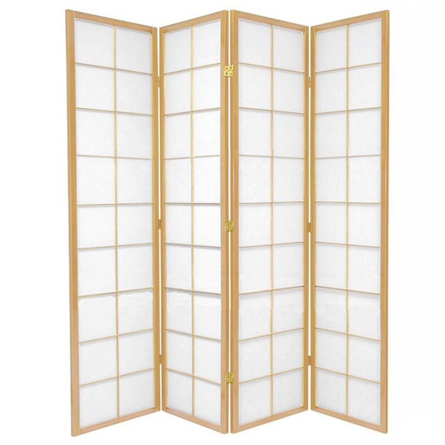 Zen Room Divider Screen Natural 4 Panel | Room Dividers & Screens | Home Storage & Living