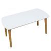 Wooden Rectangle White Table Small| Furniture| Home Storage & Living