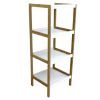 Bamboo White Box Shelving Unit 4 Tier | Furniture | Home Storage & Living