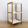 Bamboo White Box Shelving Unit 3 Tier | Furniture | Home Storage & Living