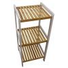 Bamboo White Slatted Shelving Unit 3 Tier | Furniture | Home Storage & Living