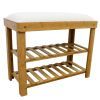 Bamboo Bench With 2 Tier Shoe Storage | Home Storage | Home Storage & Living
