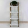 Bamboo Ladder Tray Shelving Unit 4 Tier | Furniture | Home Storage & Living