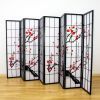 Cherry Blossom Room Divider Screen Black 8 Panel | Room Dividers & Screens | Home Storage & Living