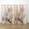 Cherry Blossom Room Divider Screen Natural 8 Panel | Room Dividers & Screens | Home Storage & Living