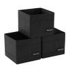 Kloset Soft Storage Cube Black 3 Pack 14 x 14 x 13cm | Home Storage & Living