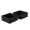 Kloset Soft Storage Square Black 2 Pack 28 x 28 x 13cm | Home Storage & Living