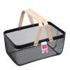 Mesh Storage Basket with Carry Handles Black | Storage Baskets | Home Storage & Living
